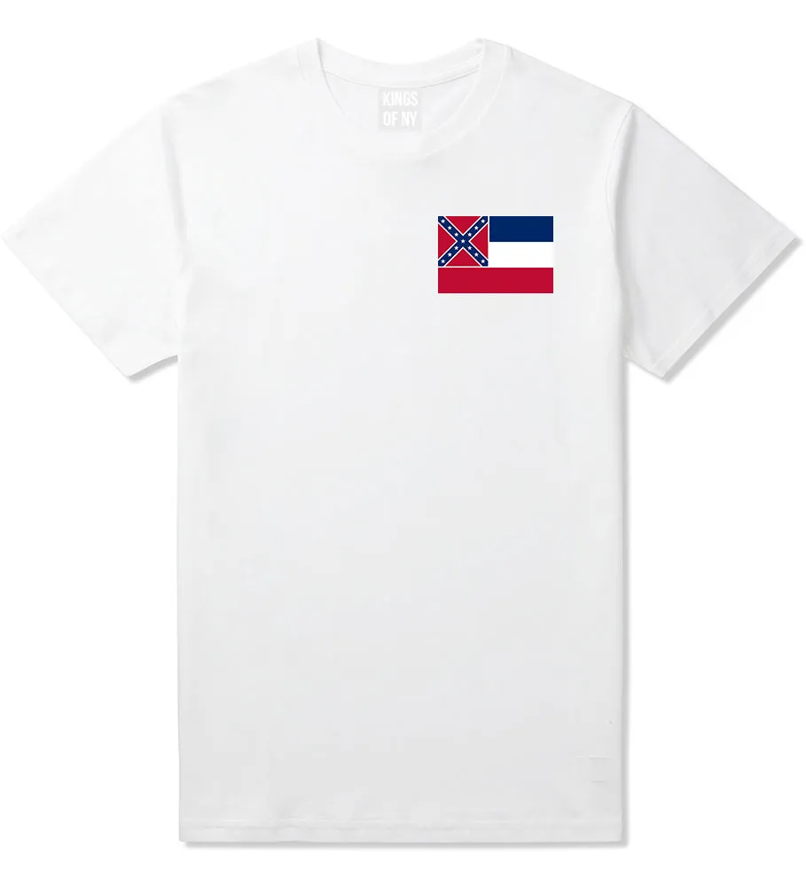 Mississippi State Flag MS Chest Mens T-Shirt
