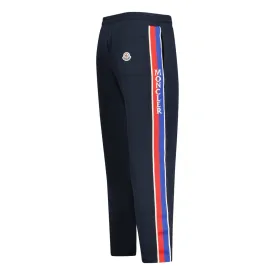 MONCLER 'LUNGO' SWEATPANTS STRIPE NAVY