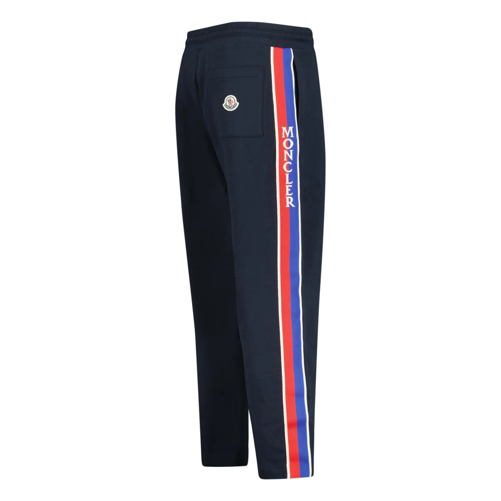 MONCLER 'LUNGO' SWEATPANTS STRIPE NAVY