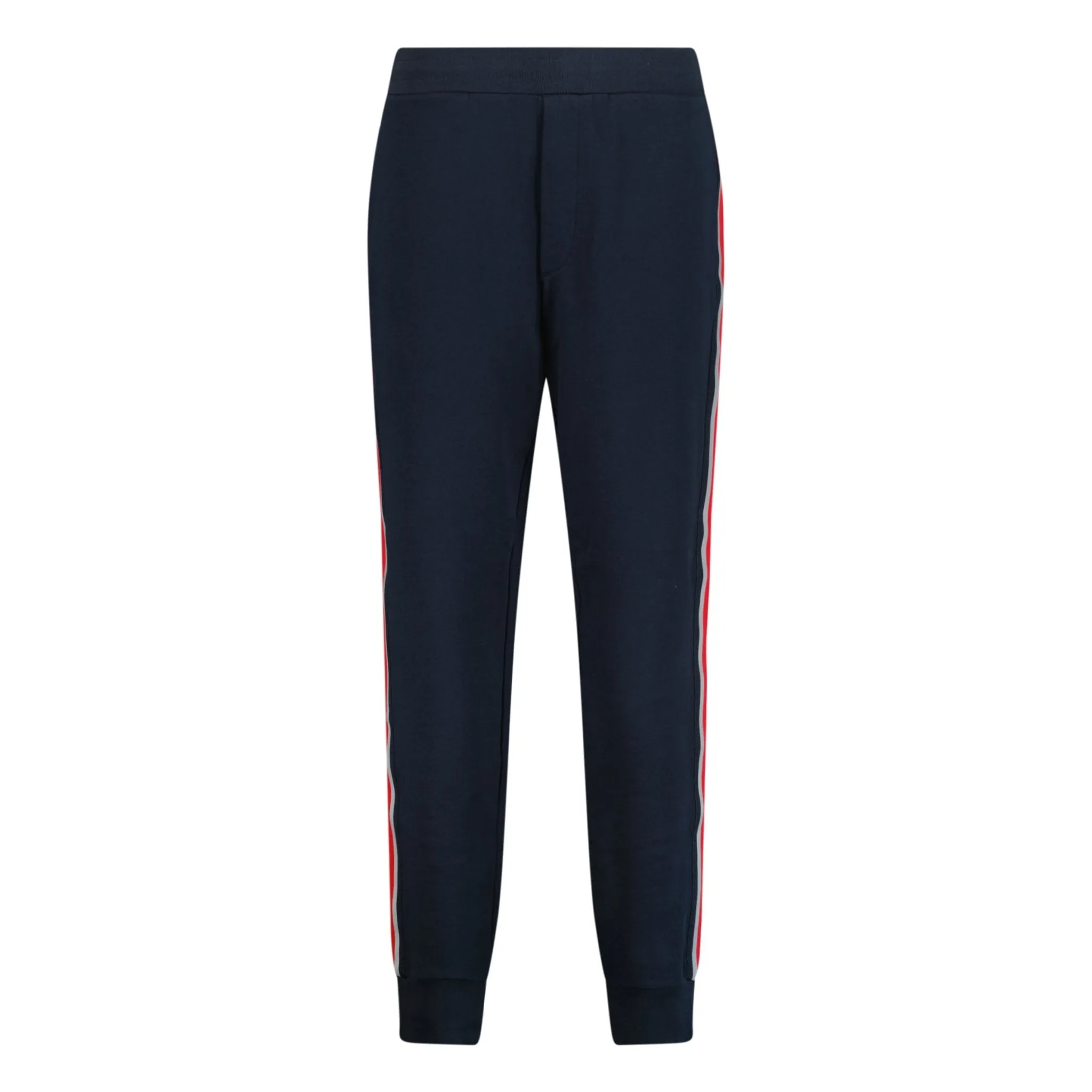 MONCLER STRIPE LOGO SWEATPANTS NAVY BLUE