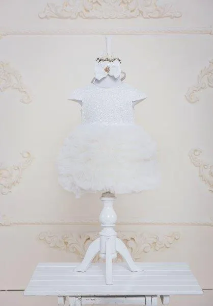 Off White Puff Dress