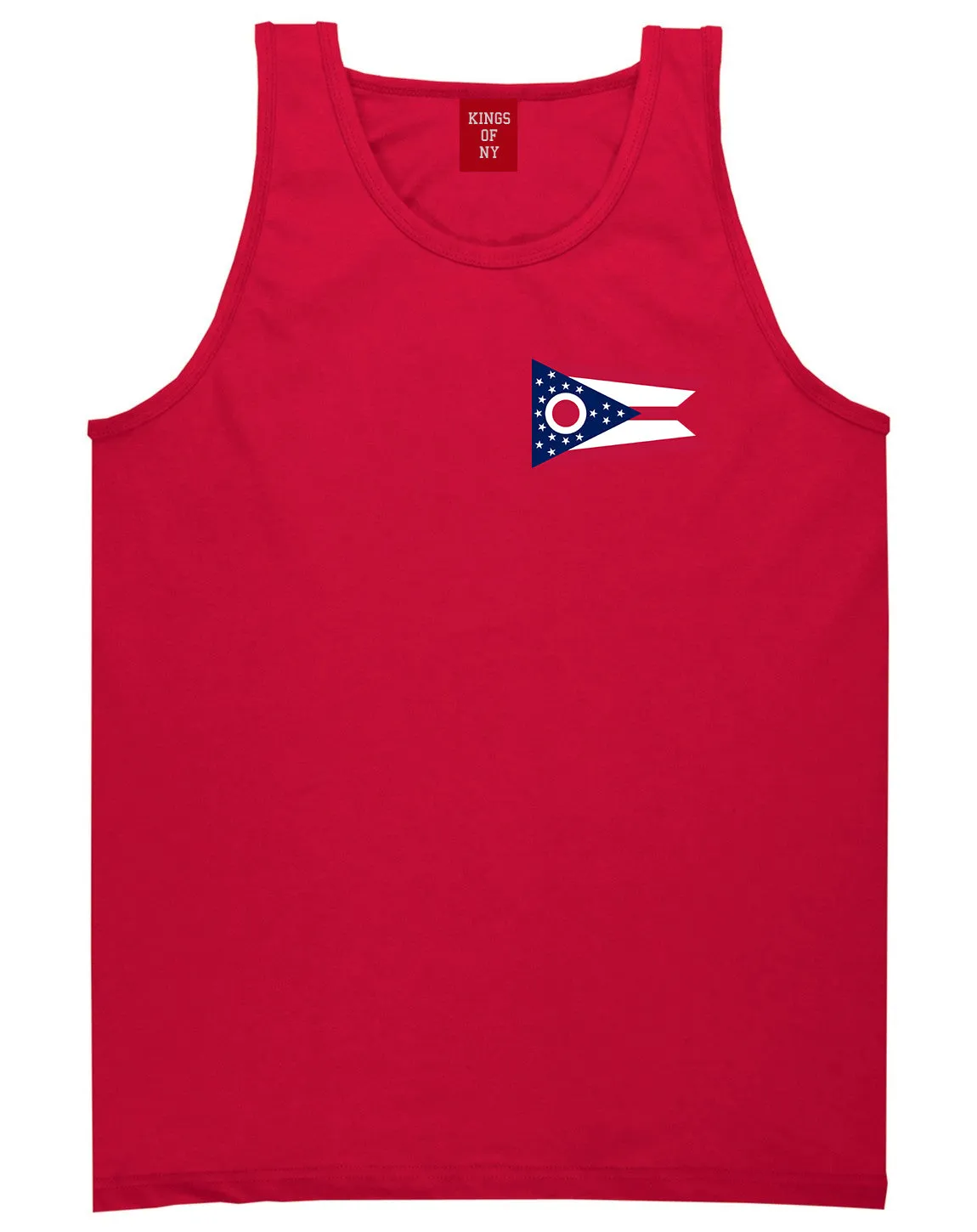 Ohio State Flag OH Chest Mens Tank Top T-Shirt