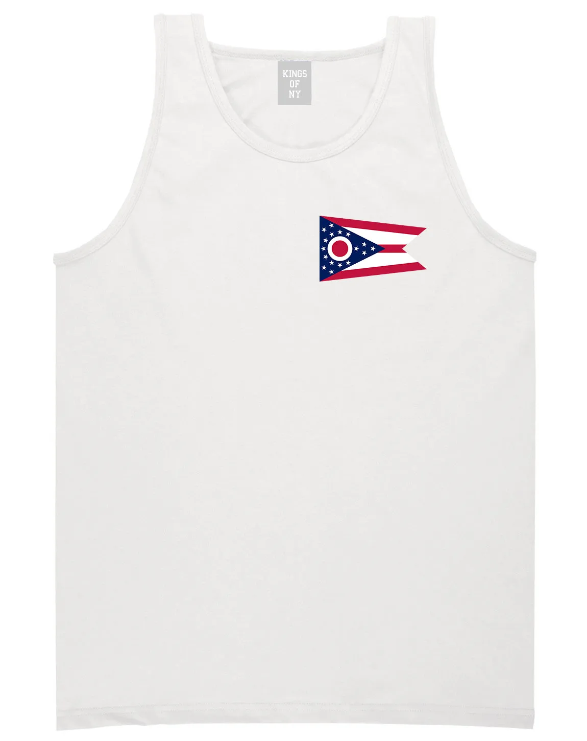 Ohio State Flag OH Chest Mens Tank Top T-Shirt