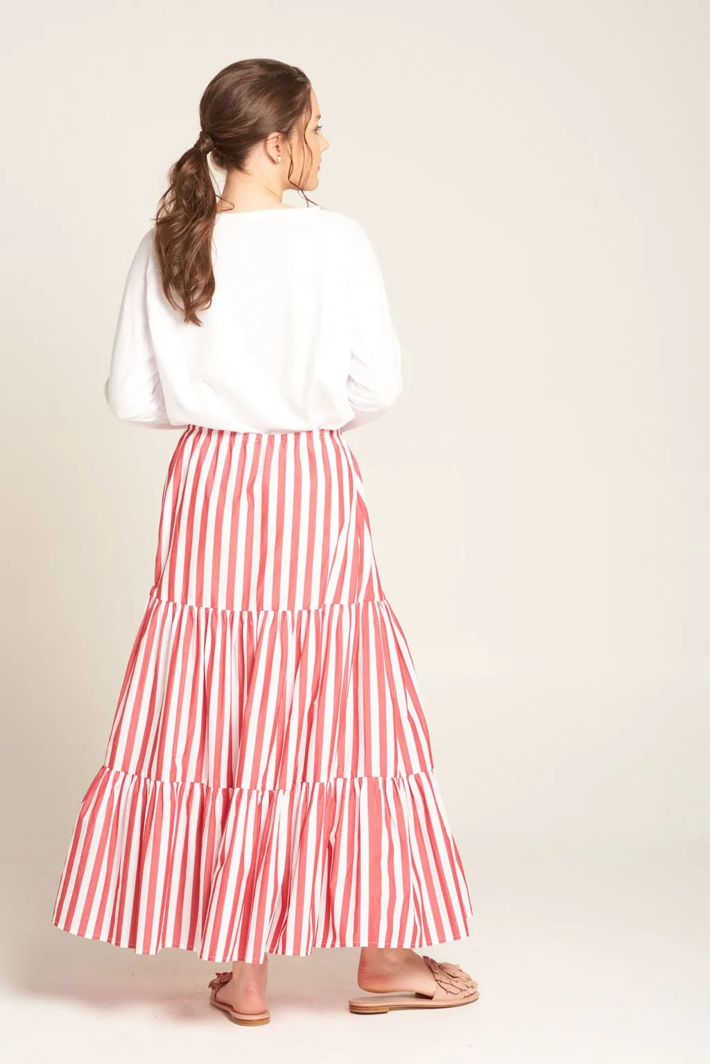 Olivia Skirt Red/White