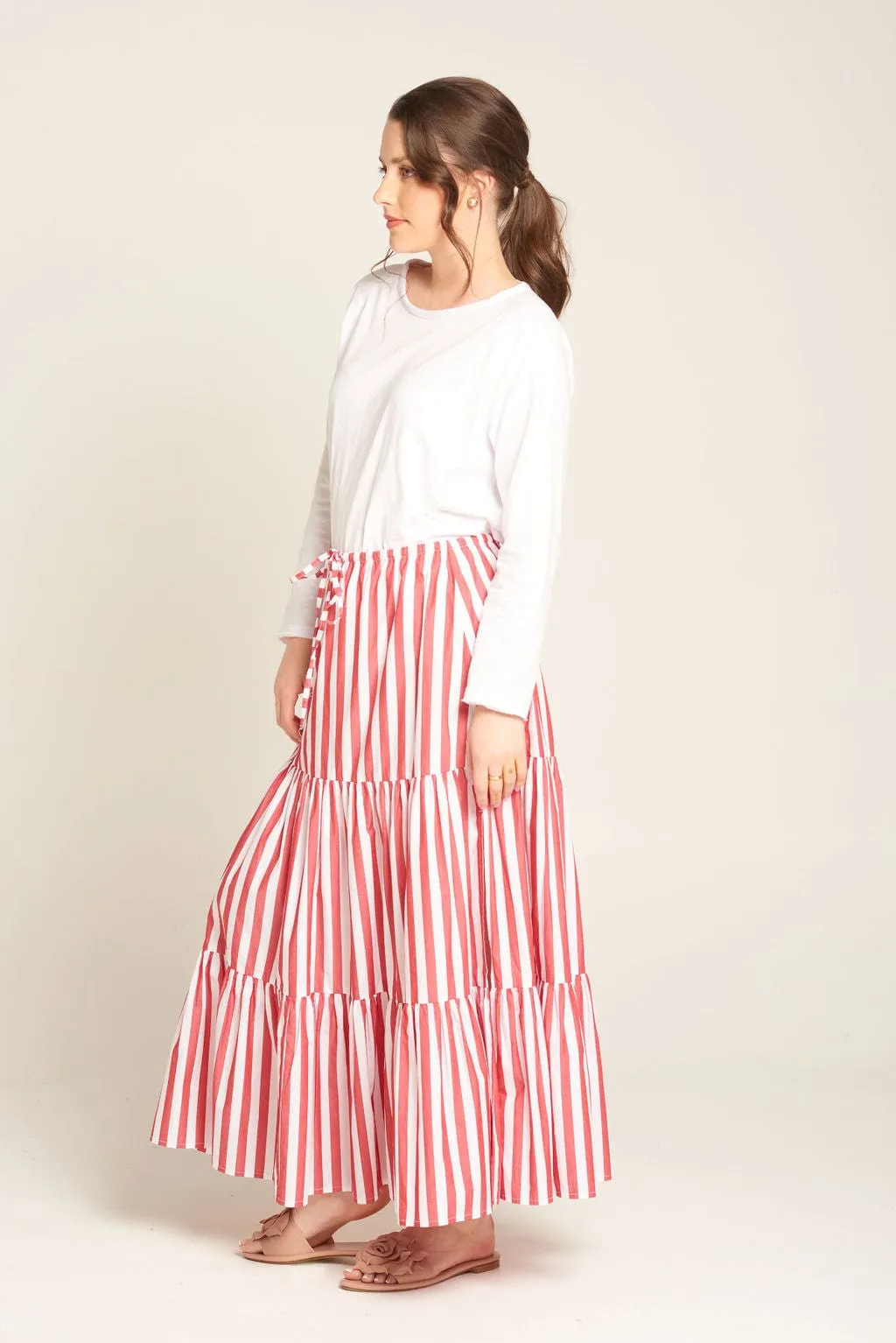 Olivia Skirt Red/White