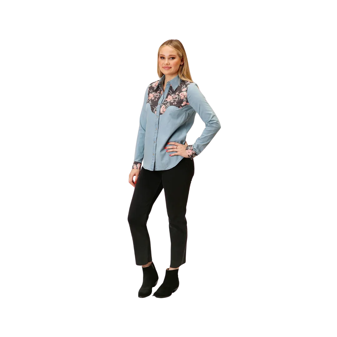 Roper Women's Denim Retro Shirt Blue Shirt