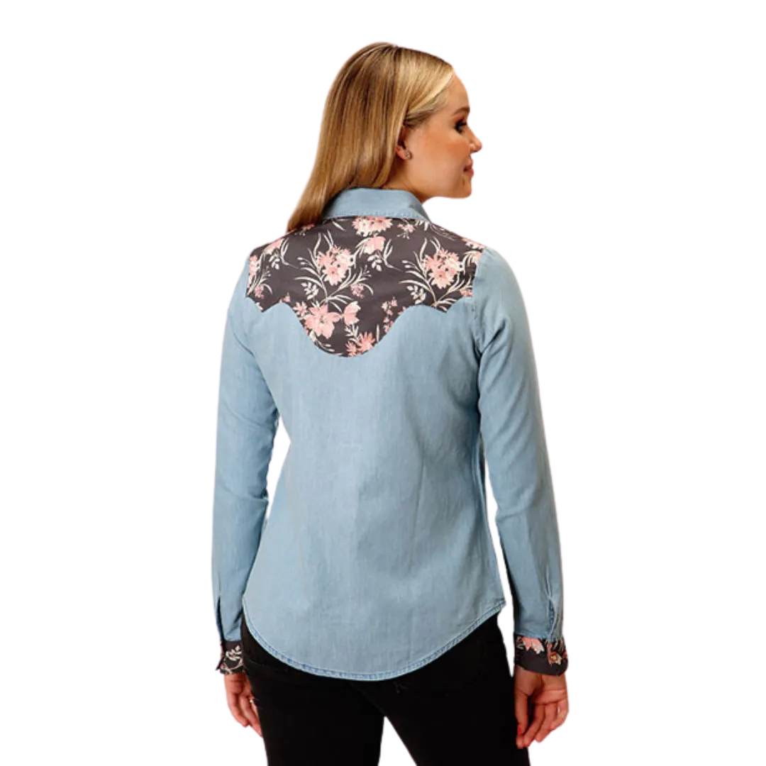 Roper Women's Denim Retro Shirt Blue Shirt