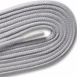 Round Athletic Laces - Gray Silver (2 Pair Pack) Shoelaces