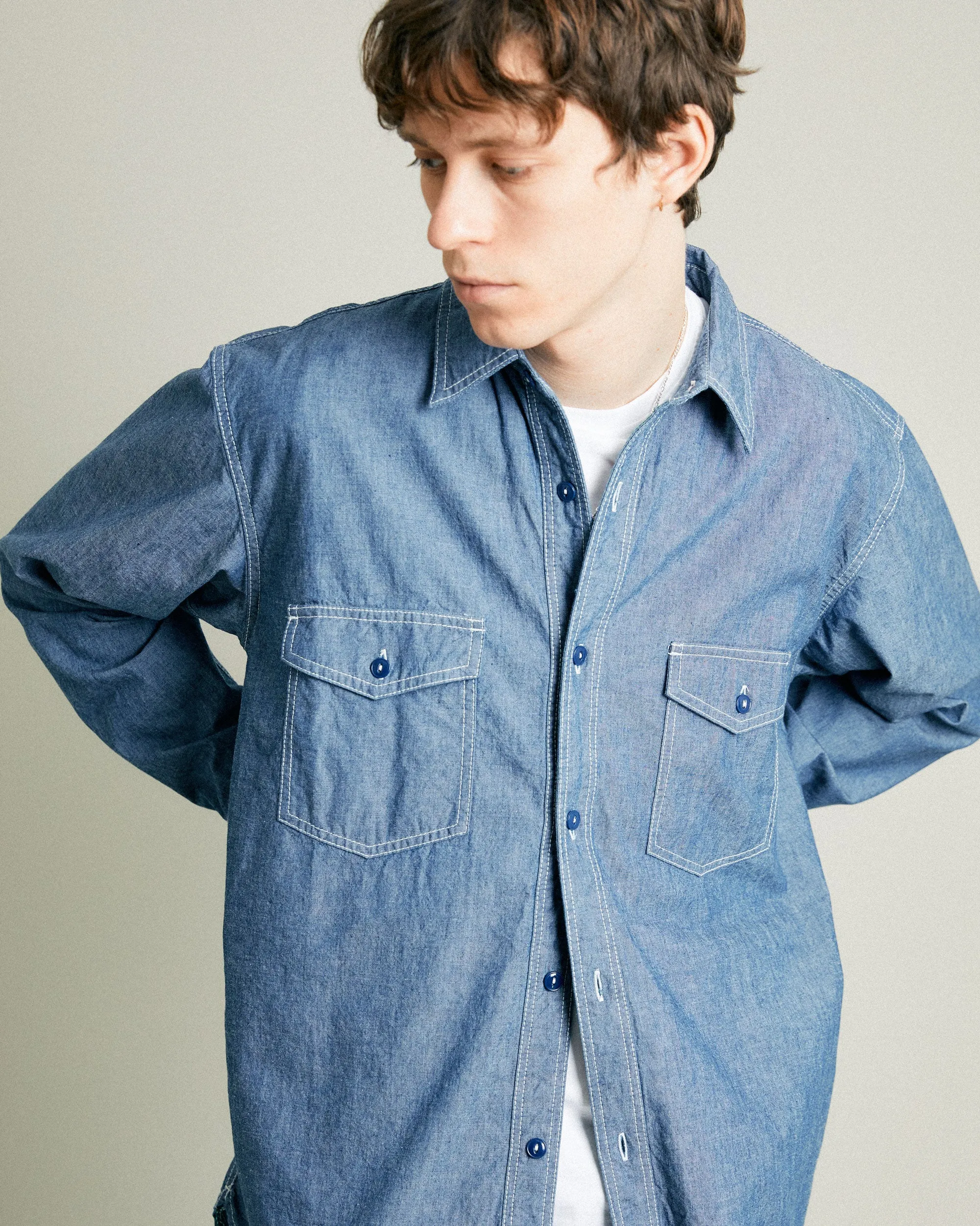 Rucker Chambray Shirt Blue
