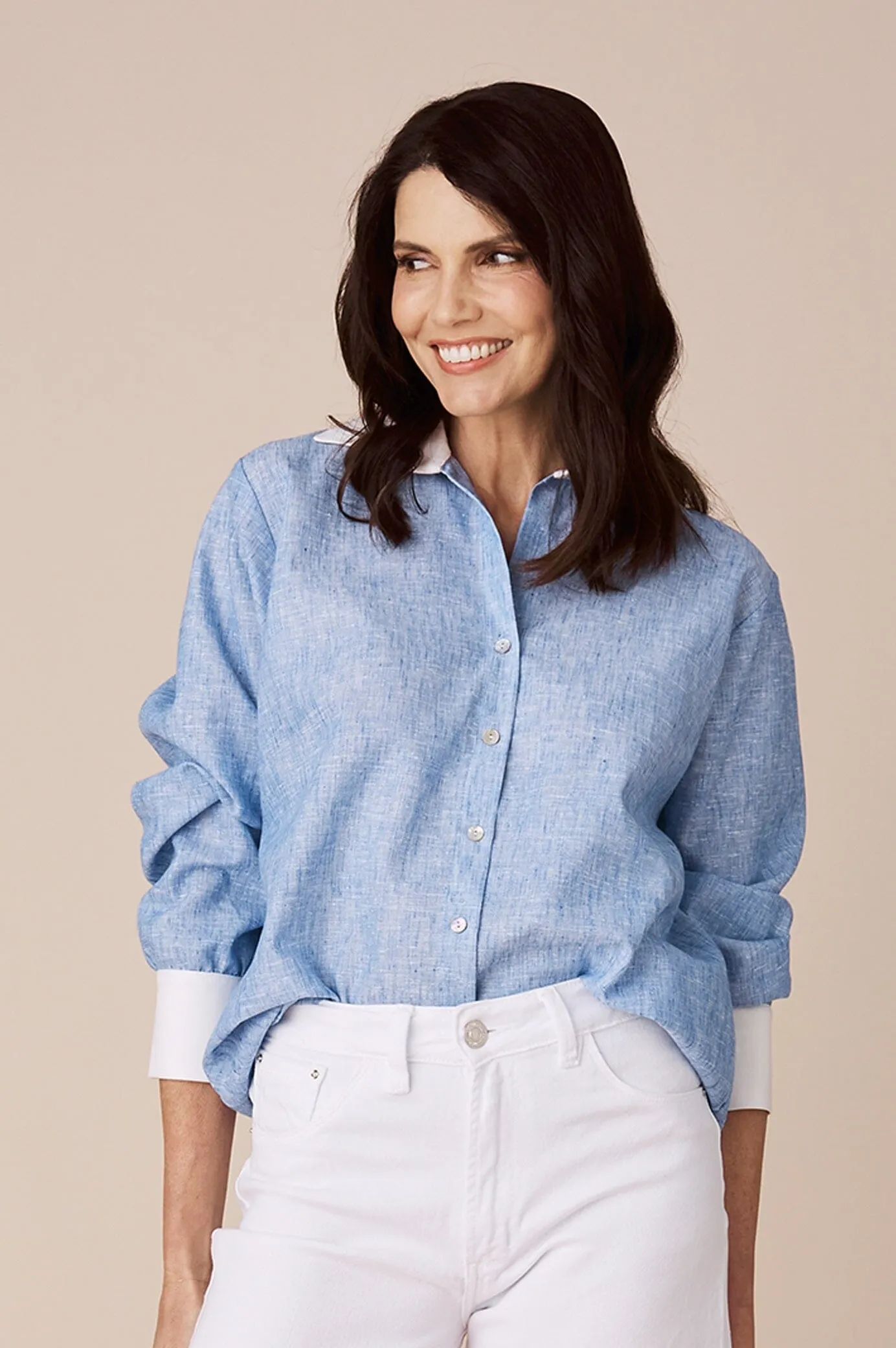 Rumi Collared Shirt Denim Blue