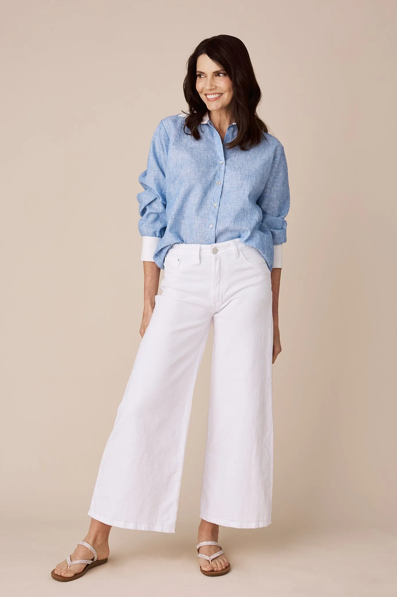 Rumi Collared Shirt Denim Blue