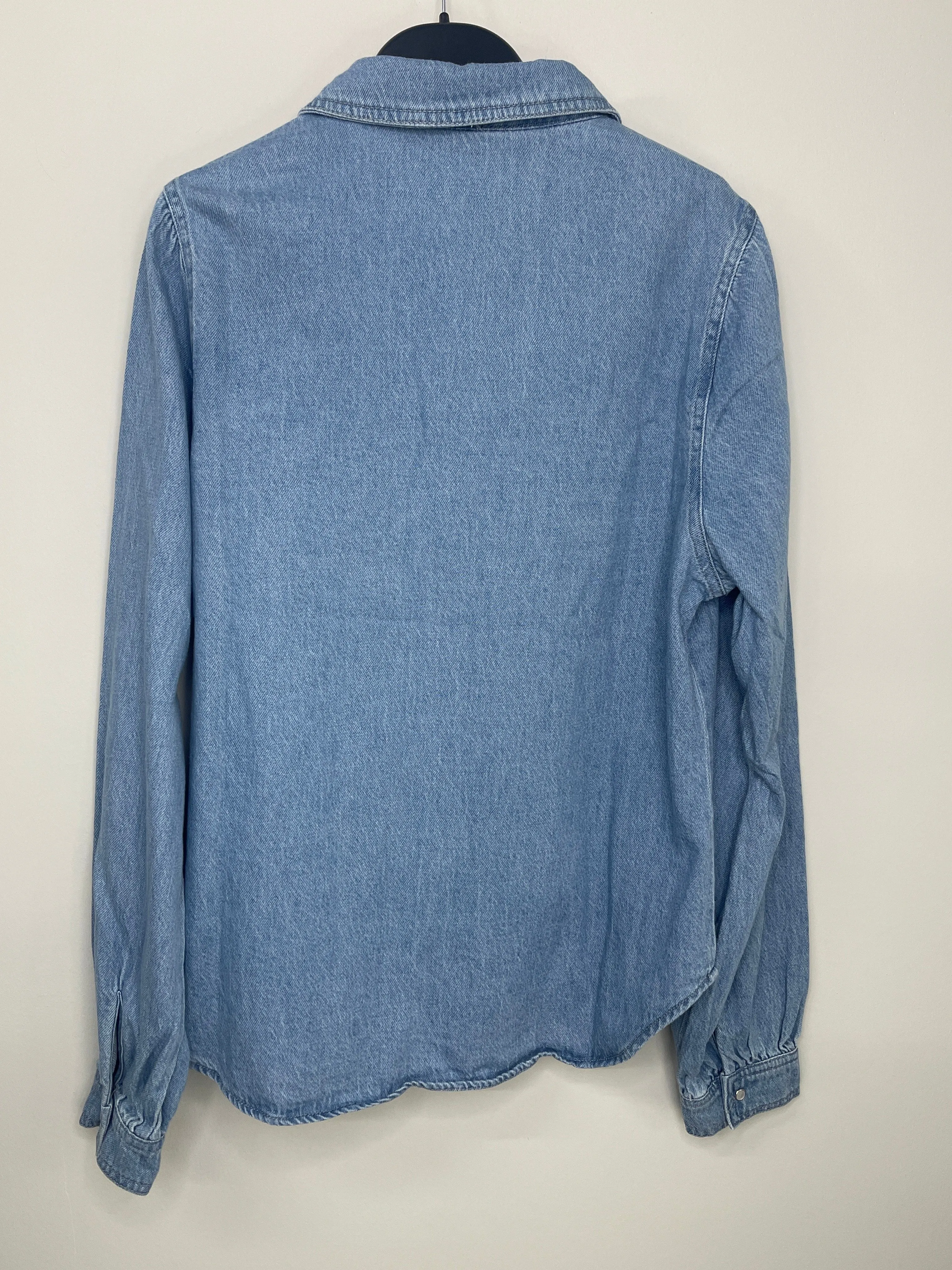 Shirt, Denim Shirred, Waterfall Pockets & Shoulder Line