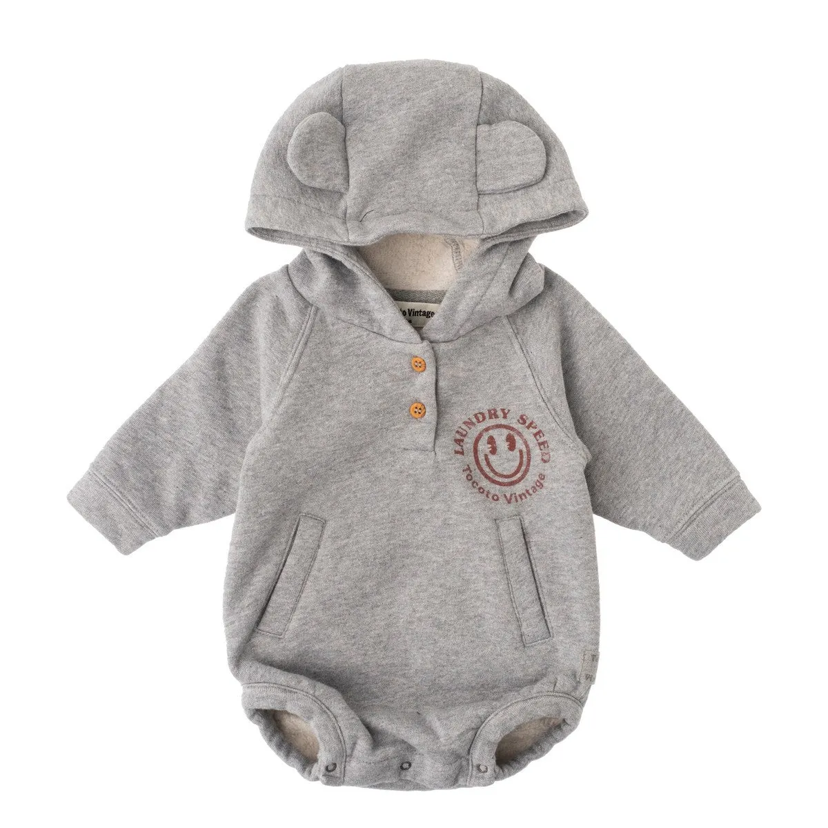 TOCOTO VINTAGE GREY HOODIE ROMPER