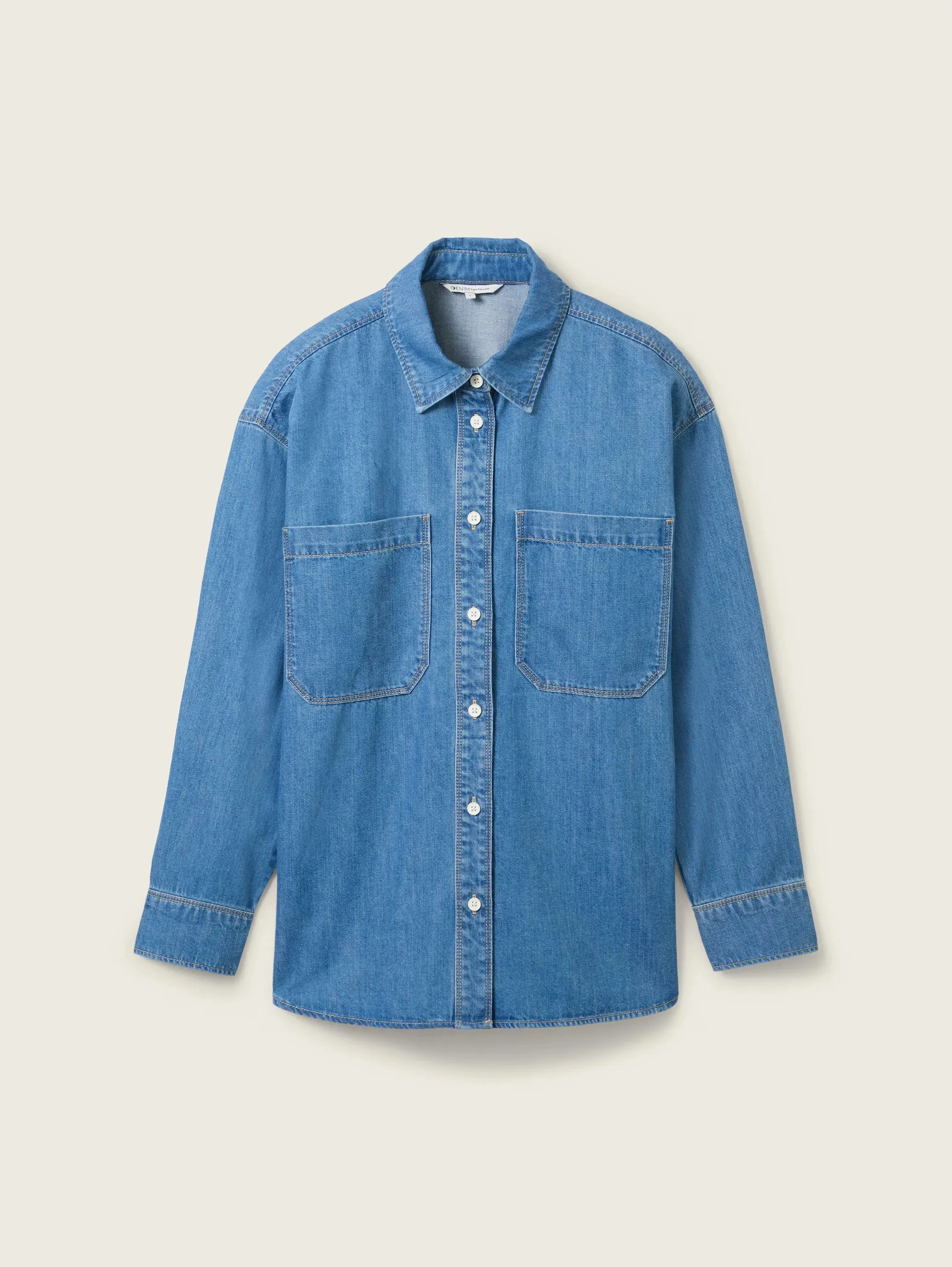 Tom Tailor Loose Blue Denim Shirt