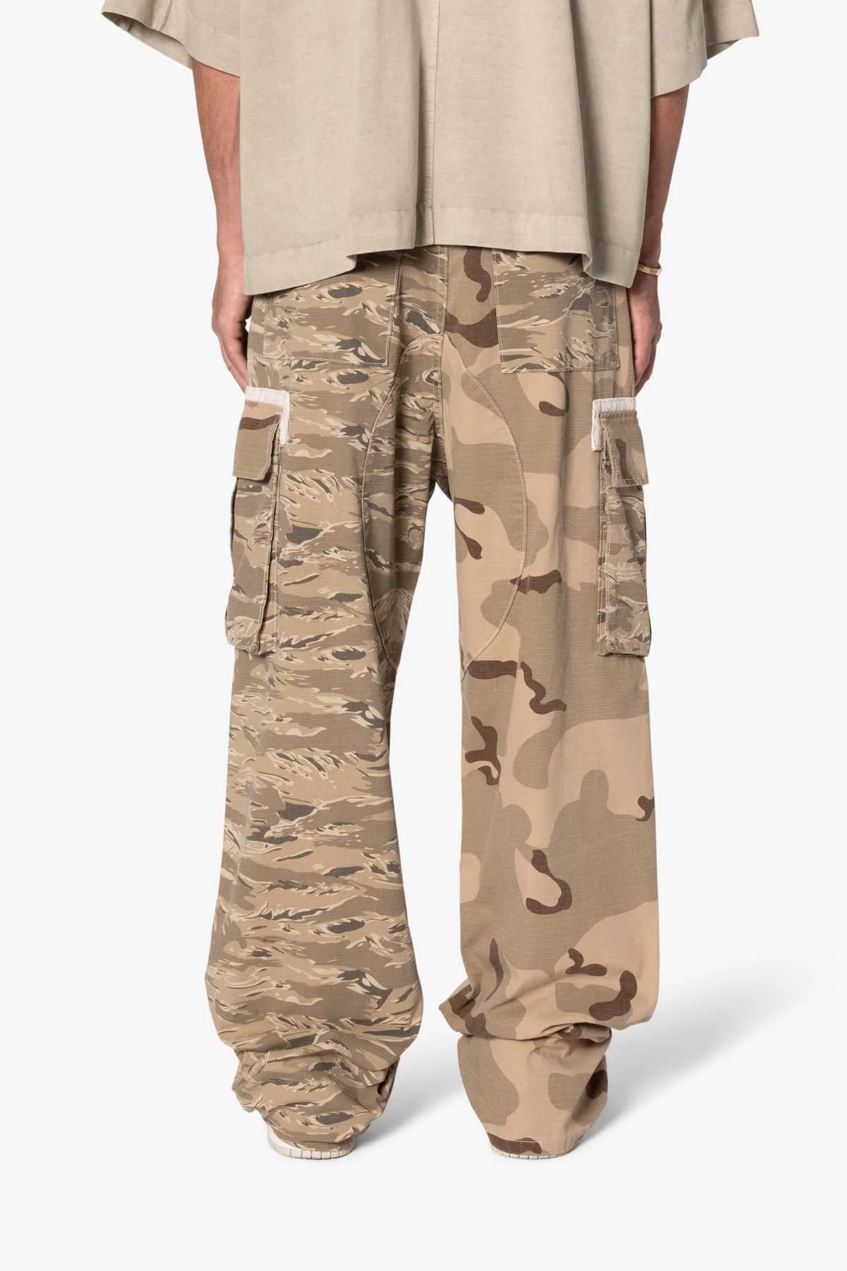 Ultra Baggy Mixed Camo Cargo Pants - Multi