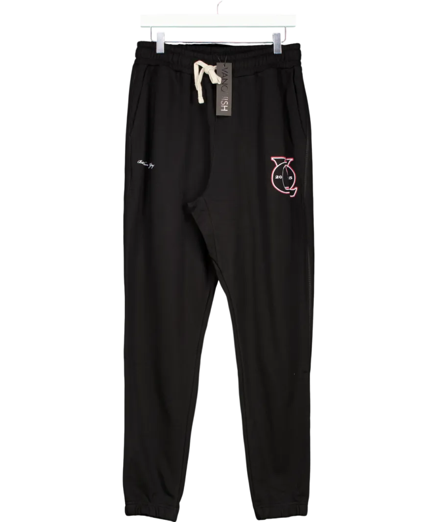Vanquish Black Tsp Interlock Tapered Sweatpants UK L