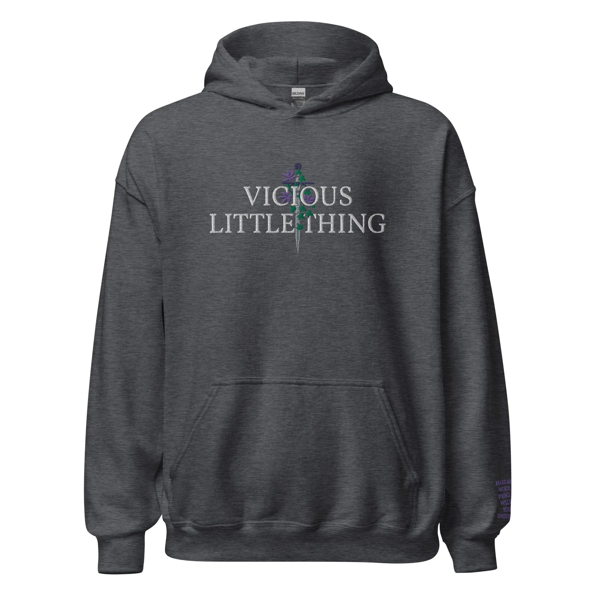 Vicious Little Thing Paedyn Gray Embroidered Hoodie