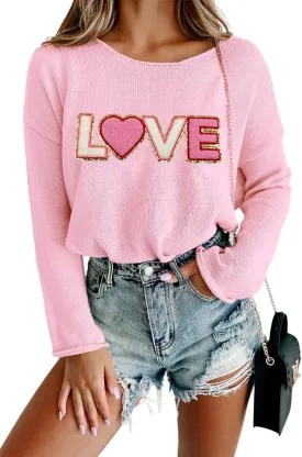 Women Merry Christmas Sweater Long Sleeve Xmas Knitted Top Funny Holiday Graphic Pullover Tops 2024 Trendy