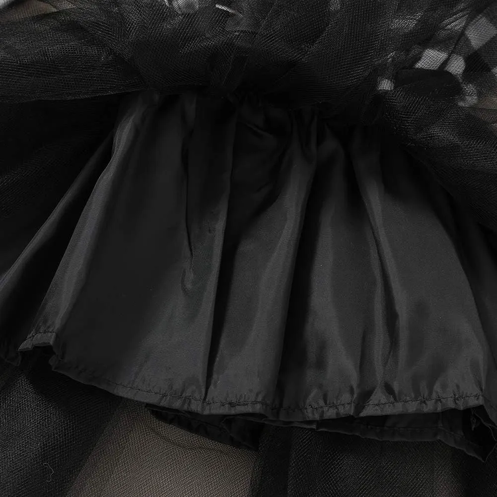 YOUNGER STAR Little Baby Girl Black and White Dress Buffalo Plaid Tutu Skirt Party Princess Formal Outfit Clothes